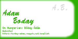 adam boday business card